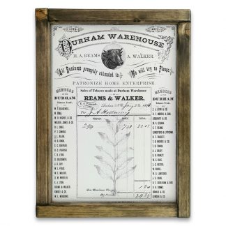 Durham Warehouse 1872 - Rusztikus fehér, keretes fatábla
