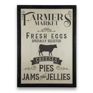 Farmers Market - Vintage, vékony fekete keretes tábla