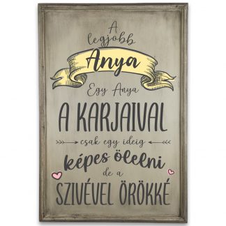A legjobb anya – Csontfehér, vintage vékony keretes tábla