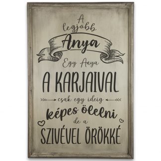 A legjobb anya – Csontfehér, vintage vékony keretes tábla