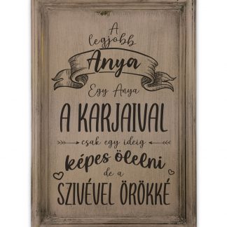 A legjobb anya – Vintage rózsaszín, keretes tábla