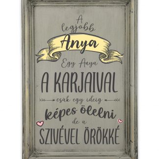A legjobb anya – Szürke vintage, vékony keretes tábla
