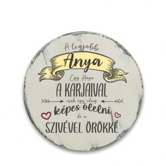 A legjobb anya – Vintage fehér körtábla