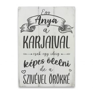 Egy anya a karjaival - Vintage fehér deszkatábla