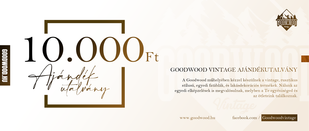 Goodwood Vintage Ajándékutalvány - 10.000Ft