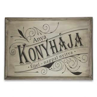 Anya konyhája éjjel-nappal nyitva - Vékony vintage csontszínű fatábla