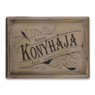 Anya konyhája éjjel-nappal nyitva - Vékony vintage rózsaszín fatábla