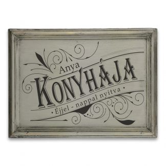 Anya konyhája éjjel-nappal nyitva - Vékony vintage szürke fatábla