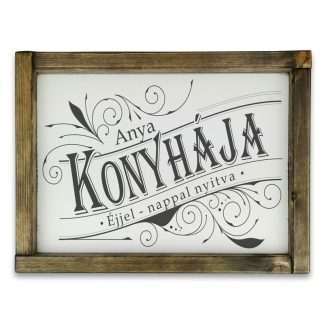 Anya konyhája éjjel-nappal nyitva - Fehér fatábla tölgy kerettel
