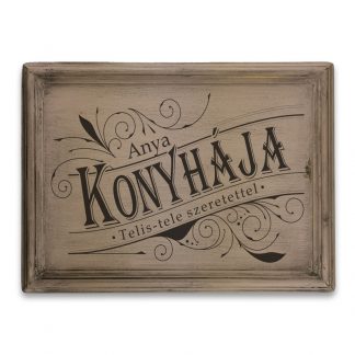 Anya konyhája telis-tele szeretettel - Vékony vintage rózsaszín fatábla