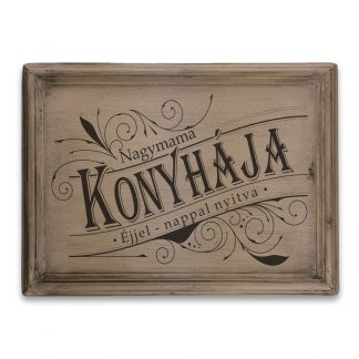 Nagymama konyhája éjjel-nappal nyitva - Vékony vintage rózsaszín fatábla