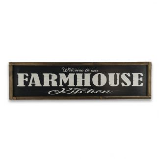 Welcome to our farmhouse kitchen – Fekete krétatábla tölgy kerettel - Goodwood Vintage