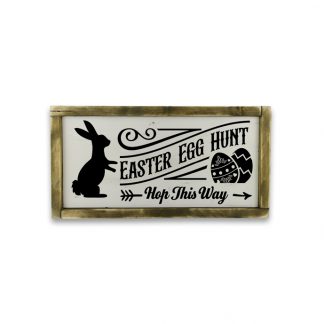Easter egg hunt - Fehér táblakép tölgy kerettel
