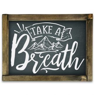 Take a breath  - Fekete krétatábla tölgy kerettel