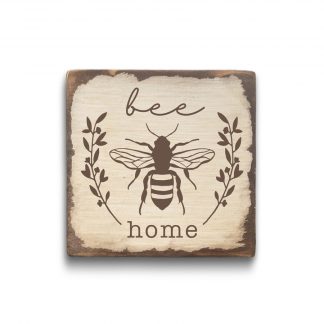 Bee home - Antikolt fatábla Farmhouse grafikával
