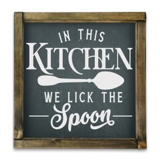 In this kitchen  - Fekete krétatábla tölgy kerettel