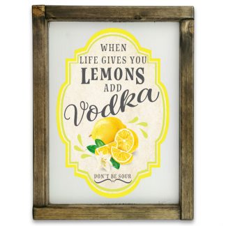 Lemon and Vodka  - Fehér deszkatábla tölgy kerettel