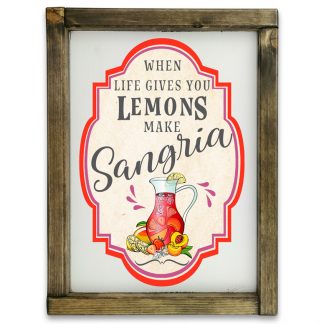Sangria  - Fehér deszkatábla tölgy kerettel