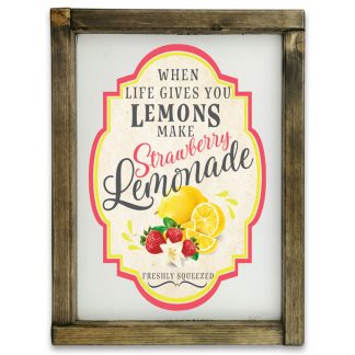 Strawberry Lemonade - Fehér deszkatábla tölgy kerettel