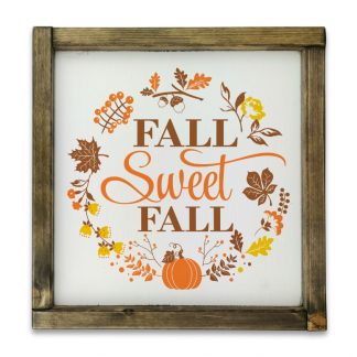 Fall sweet fall - Fehér deszkatábla tölgy kerettel