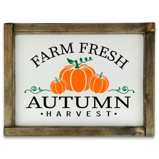 Farm fresh autumn harvest - Fehér deszkatábla tölgy kerettel