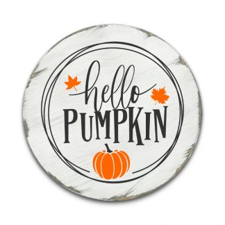 Hello pumpkin - Fehér vintage körtábla