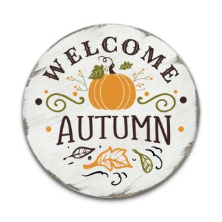 Welcome Autumn - Fehér vintage körtábla