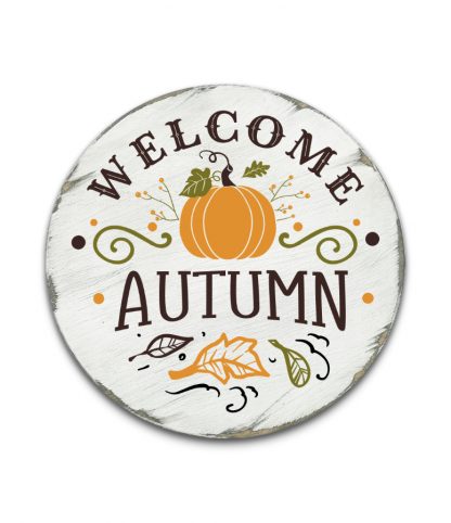 Welcome Autumn - Fehér vintage körtábla